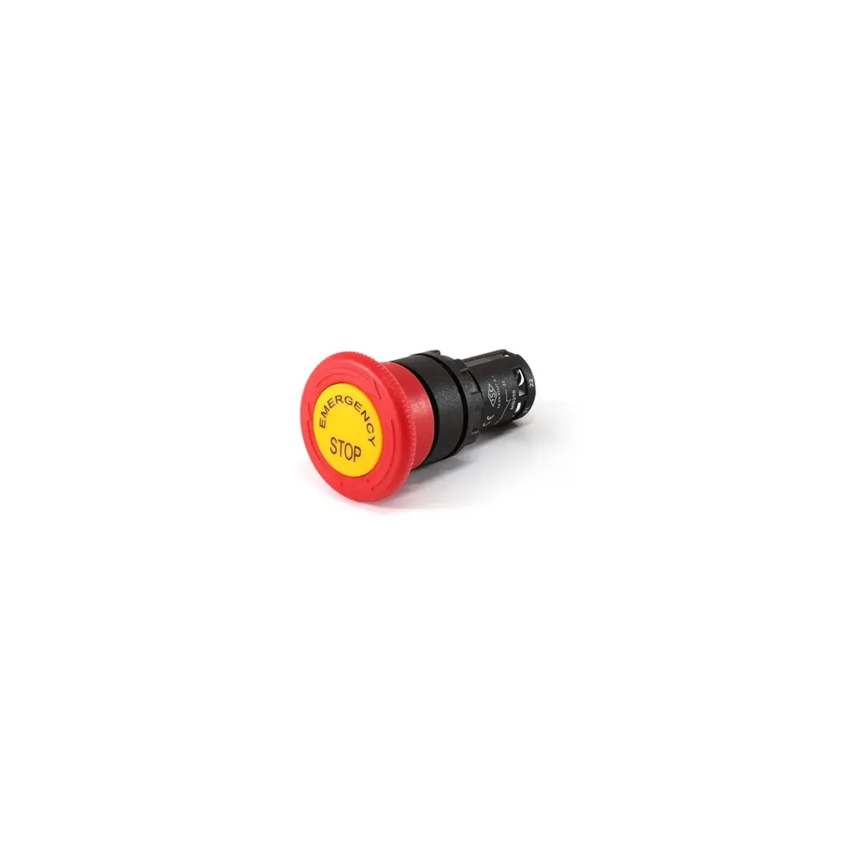 Emas MB Series Monoblock Plastic Emergency Stop Labeled Type Twist-Release 1NC Red Push Button 22mm IP50
