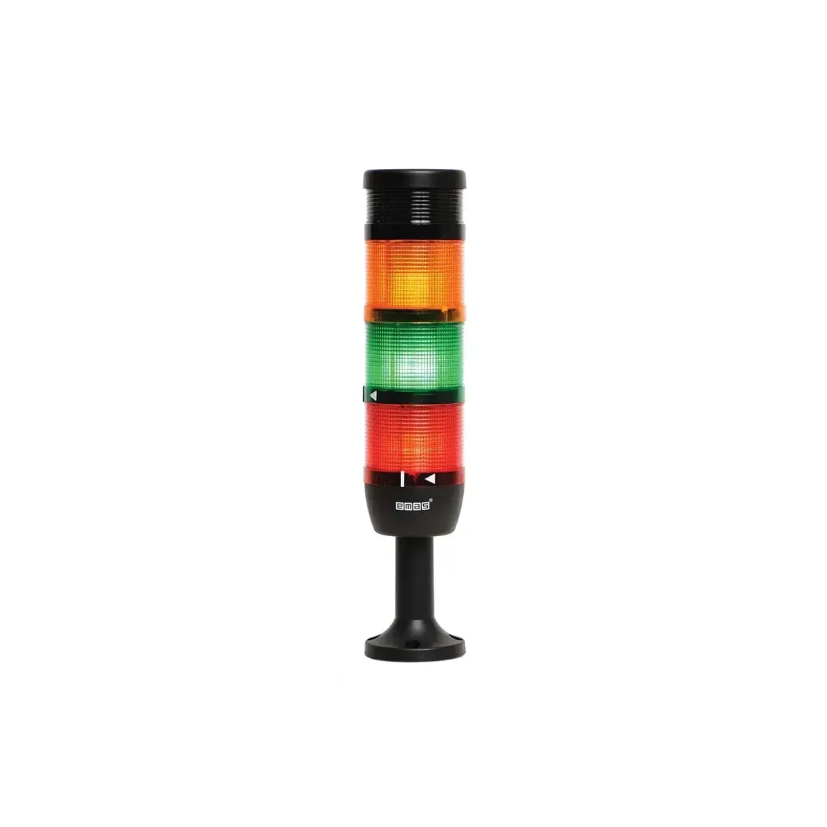 Emas IK Series Four-Tier 220V AC with Buzzer 110mm LED Stack Light with Plastic Tube and Base 70mm