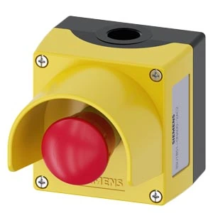 Siemens 3SU1851-0NA00-2AC2 Kutulu Kumanda Butonu Çevir-Kur, metal gövde,1NC kontak, korumalı