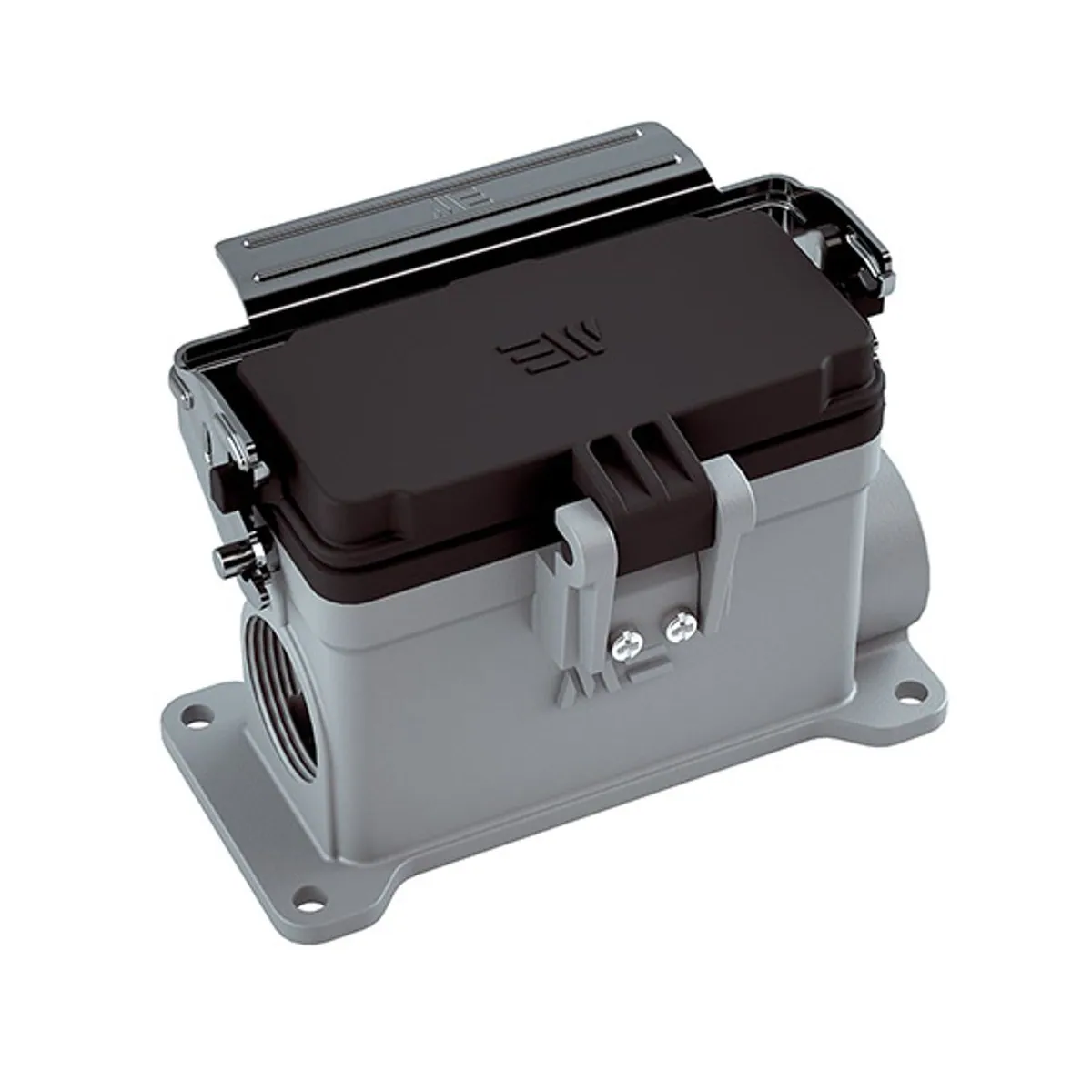 Mete Enerji 29412S 16x16A Multi-Pole Wall-Mounted Housing Dual Entry Hinged Cover Metal Latch