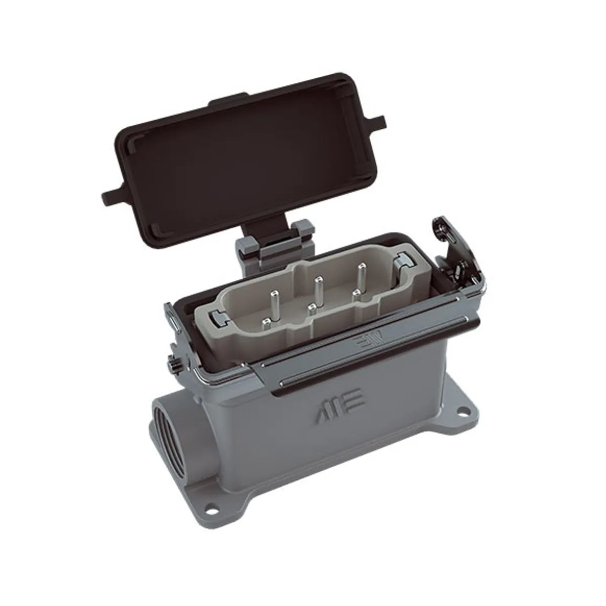 Mete Enerji 403743S 6x35A Çoklu Duvar Fiş Tek Metal Mandallı Menteşe Kapaklı