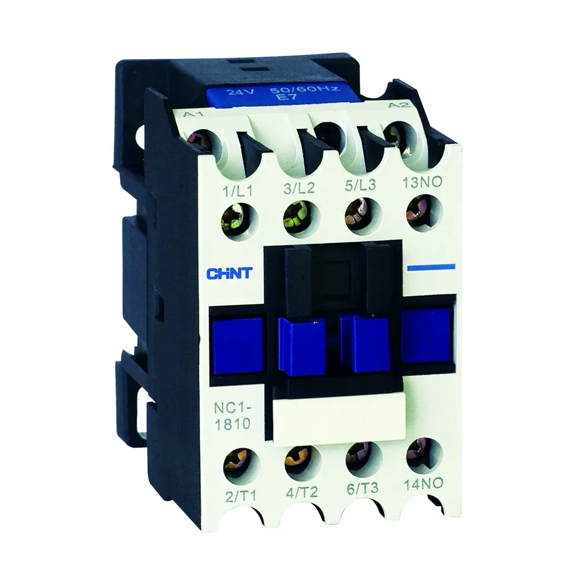 Chint NC1 Series 3 Pole 18A 24V AC 1NO Auxiliary Contact Contactor NC1-1810 24V 50/60Hz
