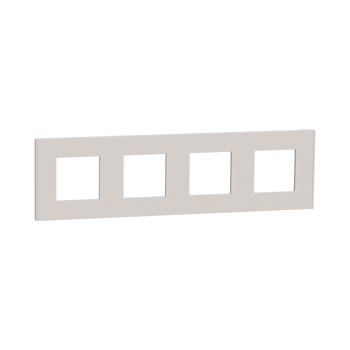 Schneider Electric NU600824 Unica Deco Essentials Quadruple Frame Light Gray