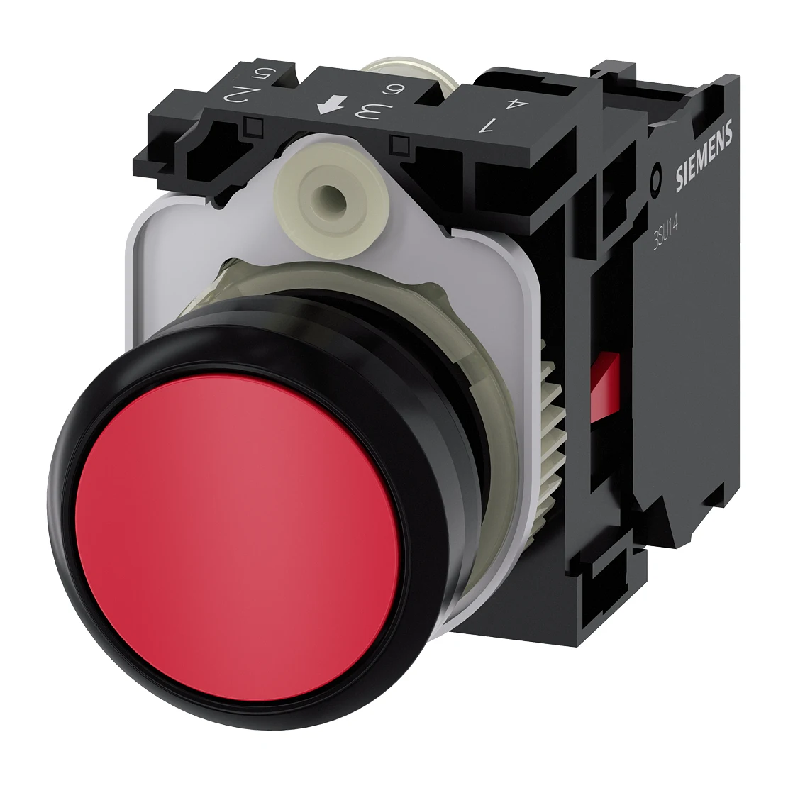 Siemens 3SU1100-0AB20-1CA0 Control Push Button Red 1NC