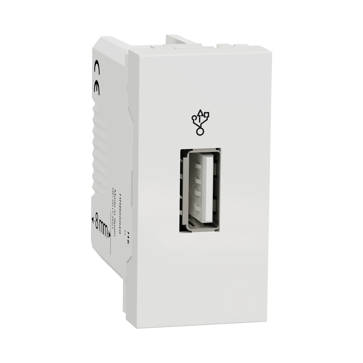 Schneider Electric NU342918 Yeni Unica, USB 3.0 Konnektörlü Priz 1 modül, Beyaz — üretici ürün görseli