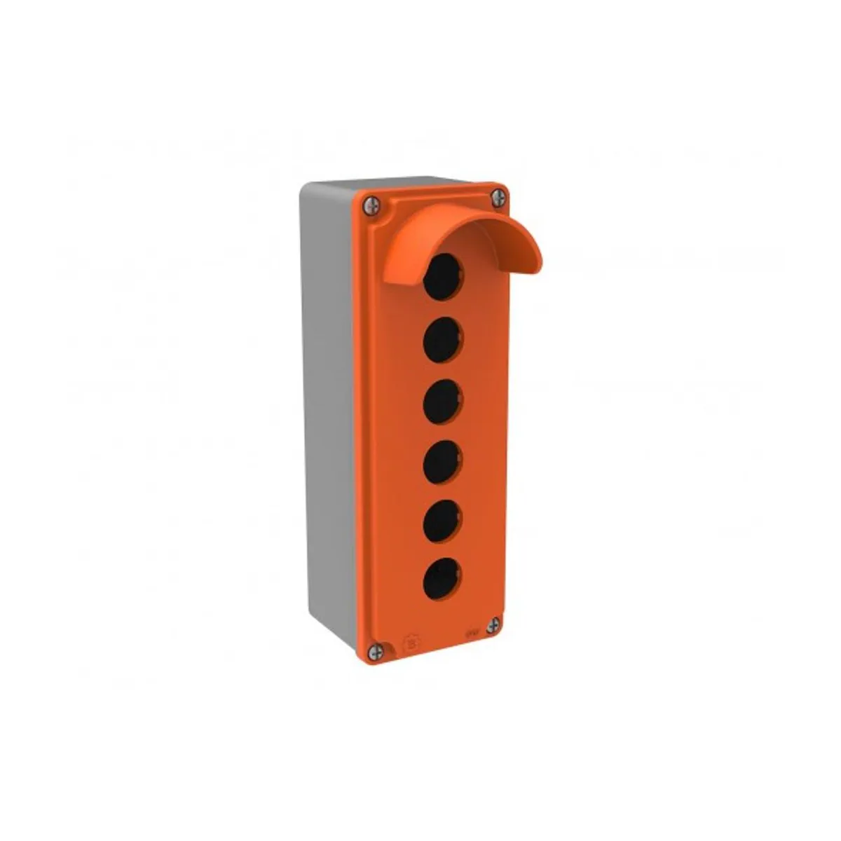 Bemis EXBT4-4071-0017 ATEX Ex-Proof Aluminum 6-Button Protected Box IP67 80x230x73 Orange