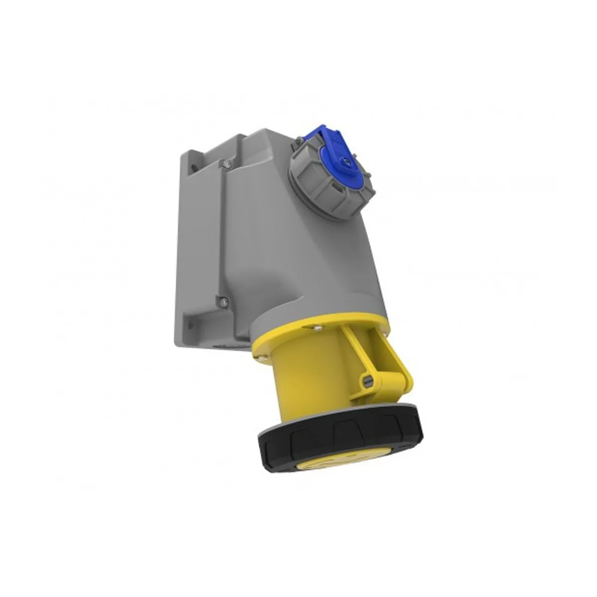 Bemis BC3-4303-7537 CEE 90° Angled Wall Socket with 1/16A. Machine Socket 63 A 2P+E IP67