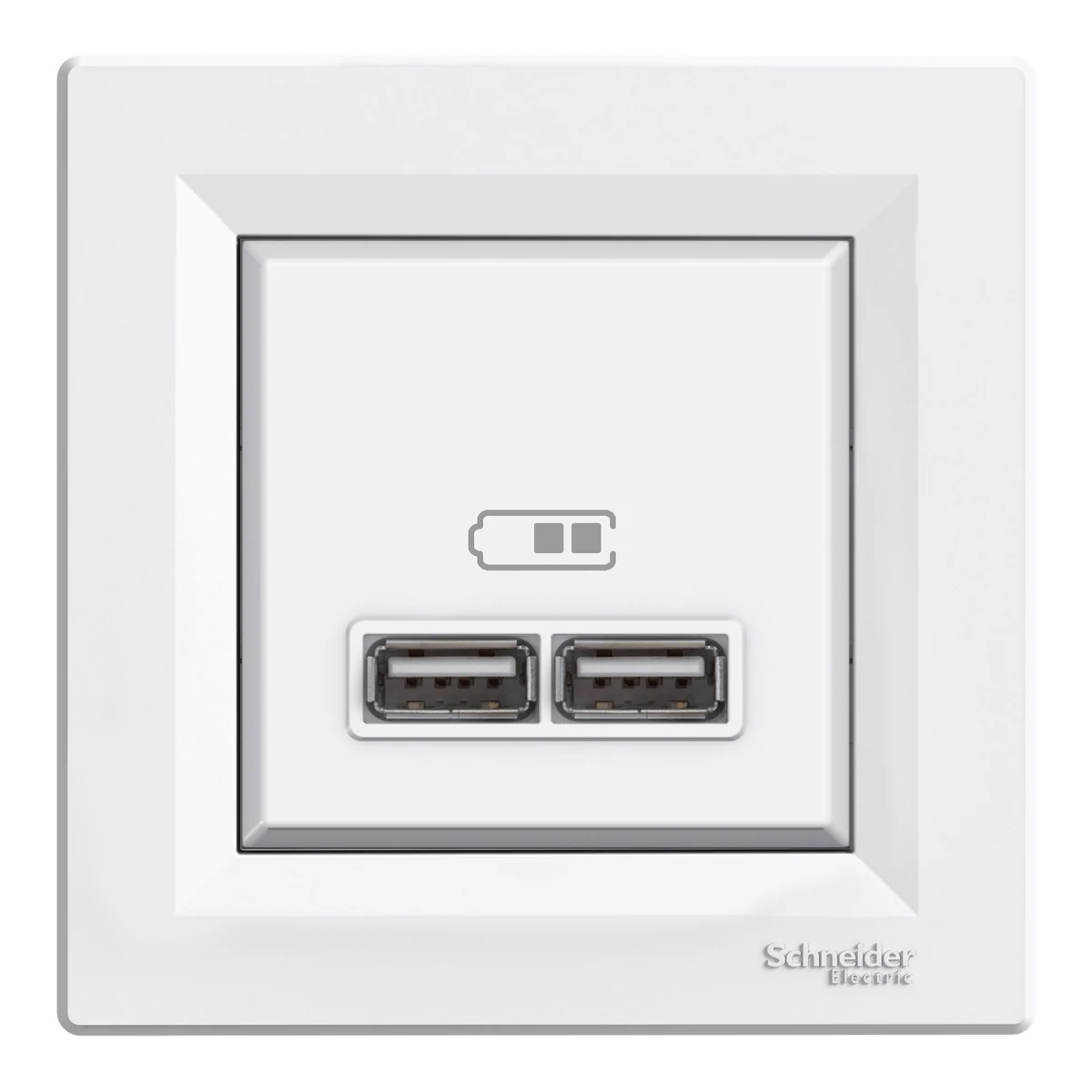 Schneider Electric EPH2700221 Asfora USB Socket 2.1A White