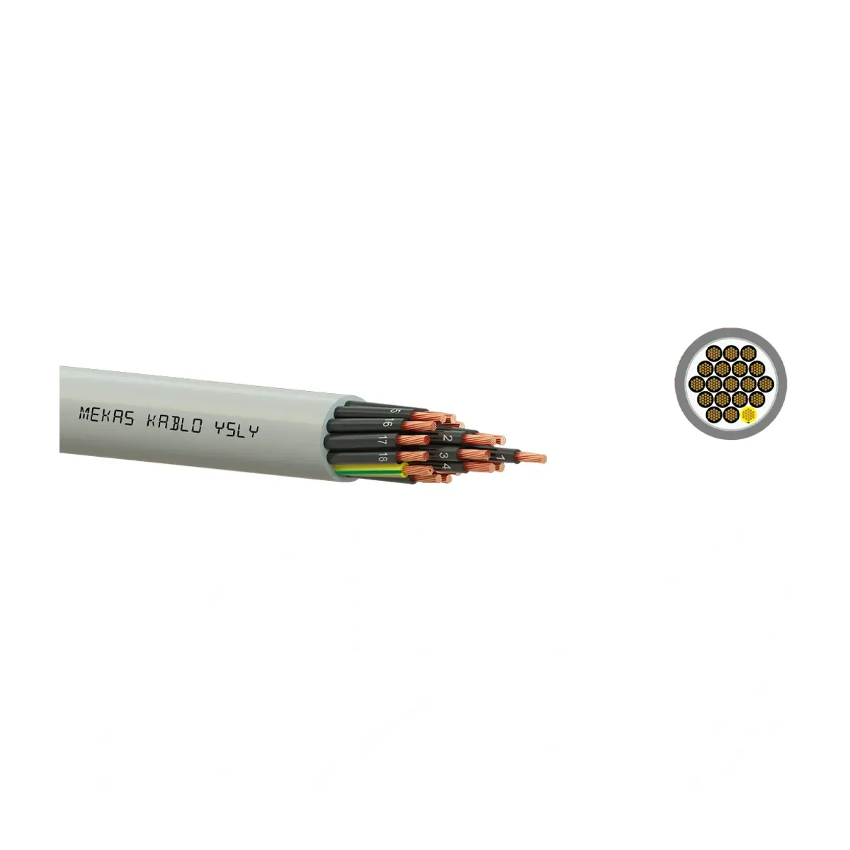 Mekas 2x0.75 mm2 YSLY-OZ Control Cable