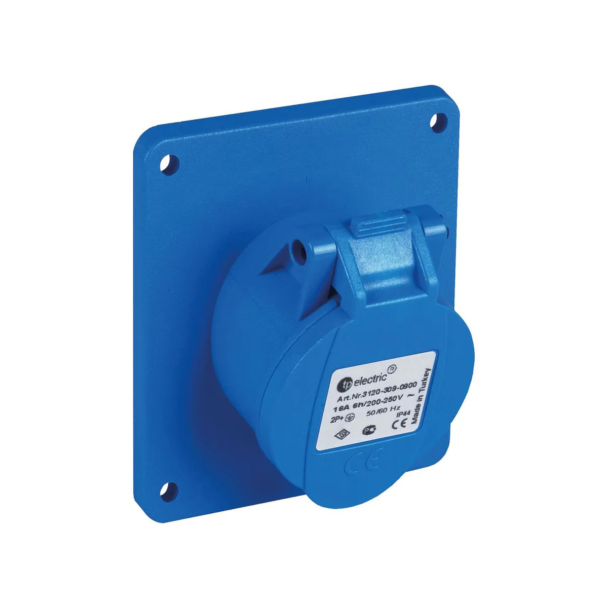 TP Elektrik 3024-309-0900 CEE 3x32A Machine Socket (Angled) (83x90), IP 44, 6h
