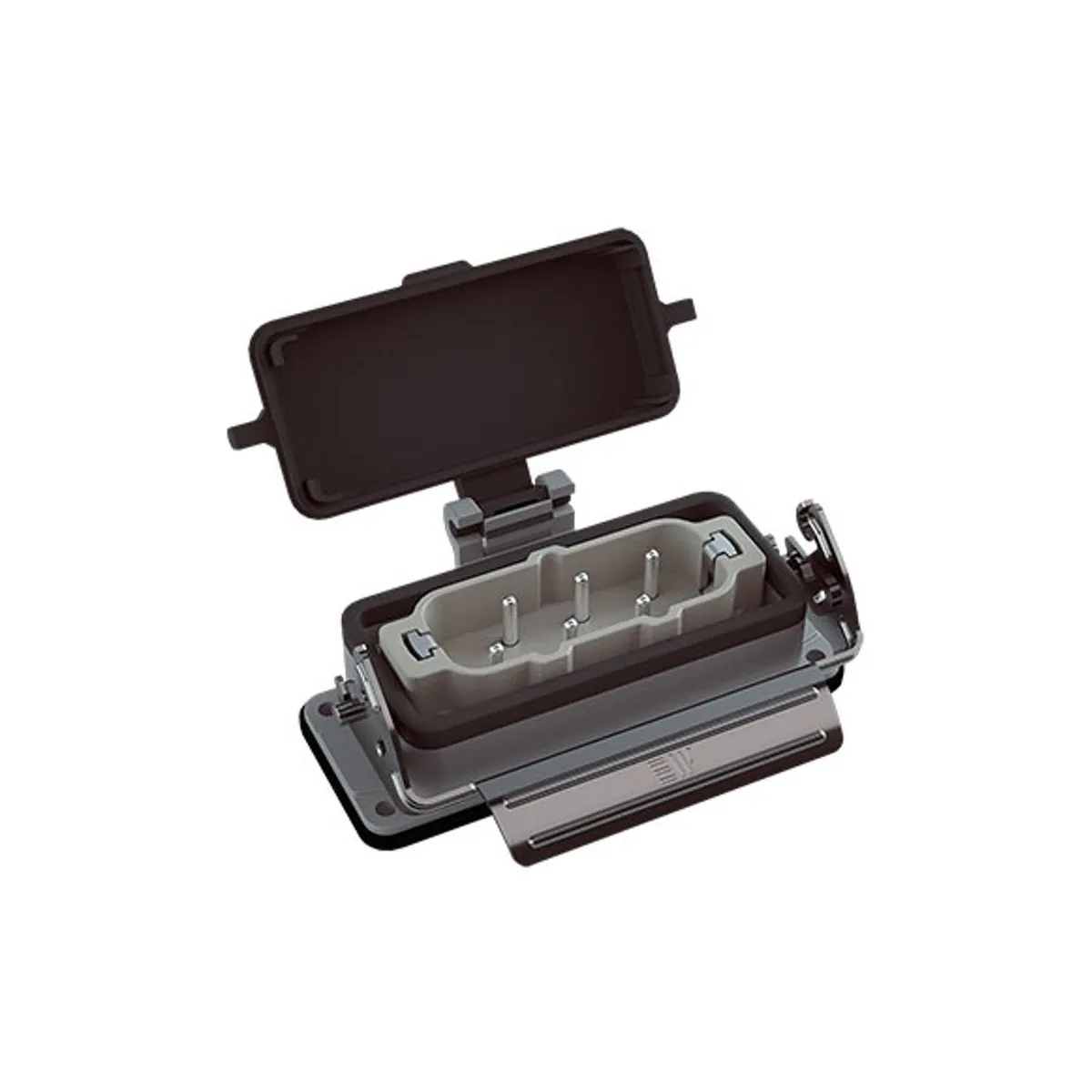 Mete Enerji 403741S 6x35A Çoklu Makine Fiş Tek Metal Mandallı Menteşe Kapaklı