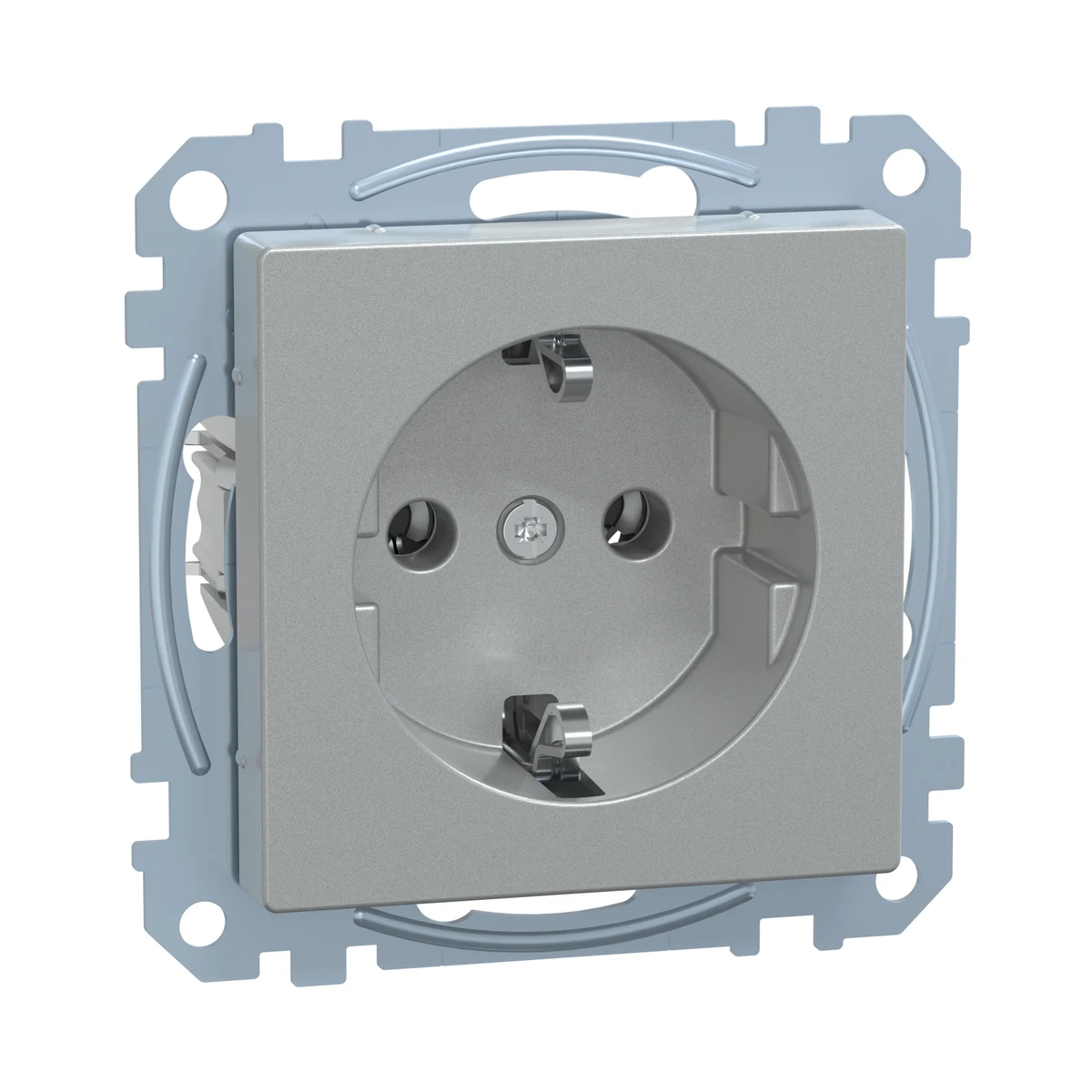 Schneider Electric MEG2401-0460 Merten System M, Grounded Socket, Screw Connection, Aluminum