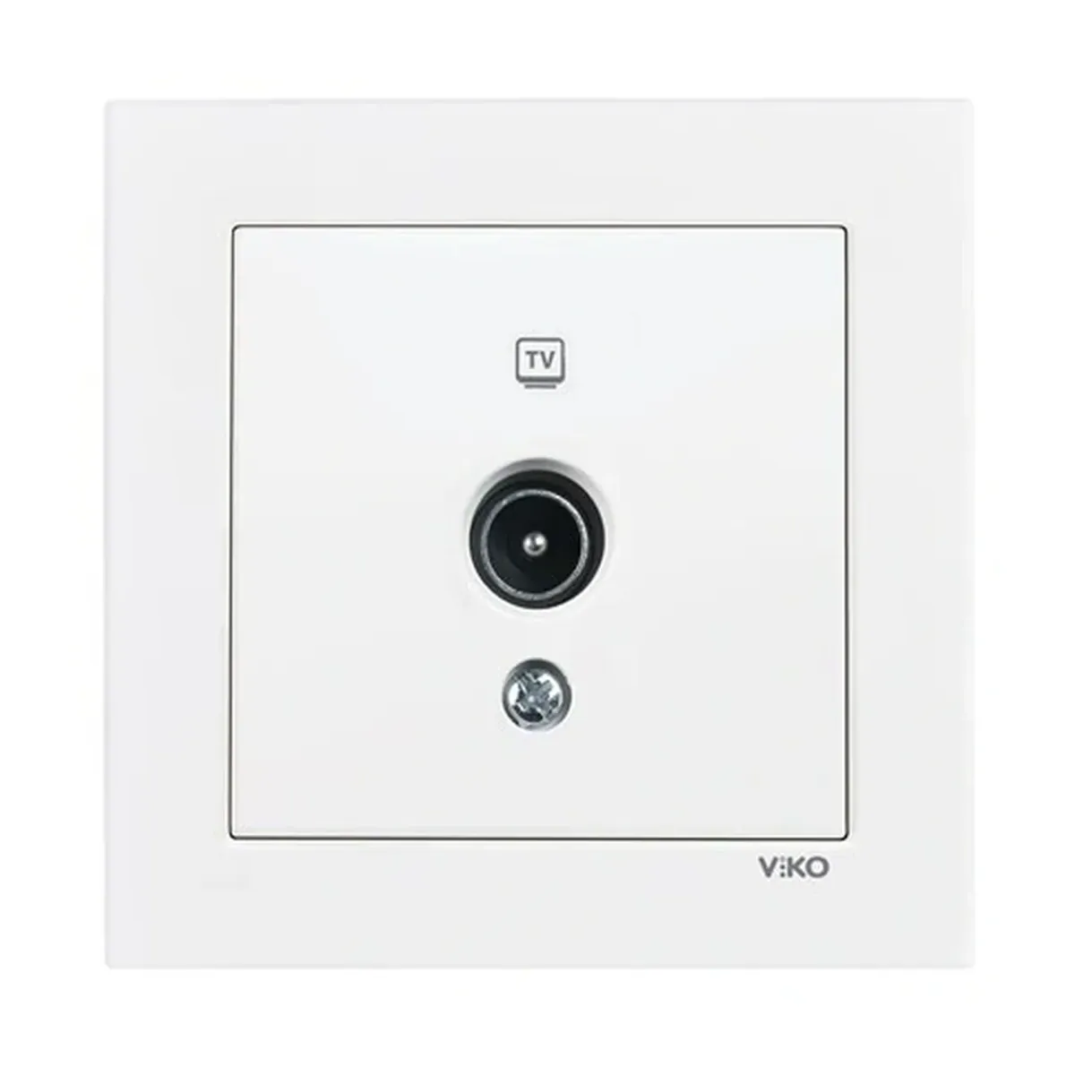 Viko Karre 55 White TV Socket, Pass-Through 8-12dB