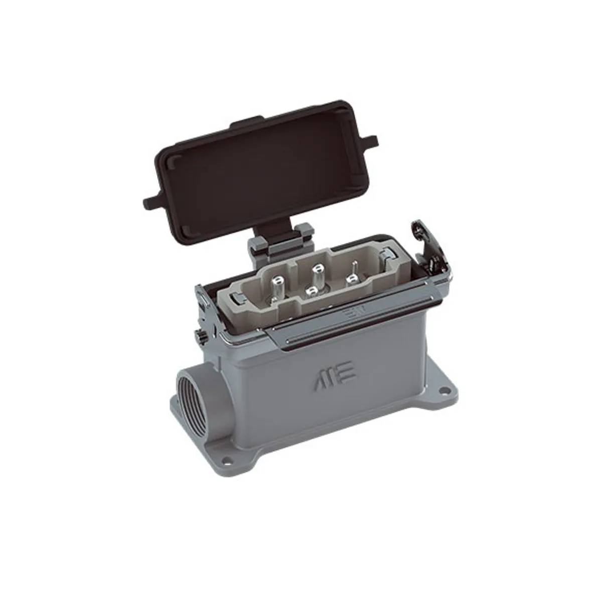 Mete Enerji 403763S 4/2x80/16A Çoklu Duvar Fiş Tek Metal Mandallı Menteşe Kapaklı