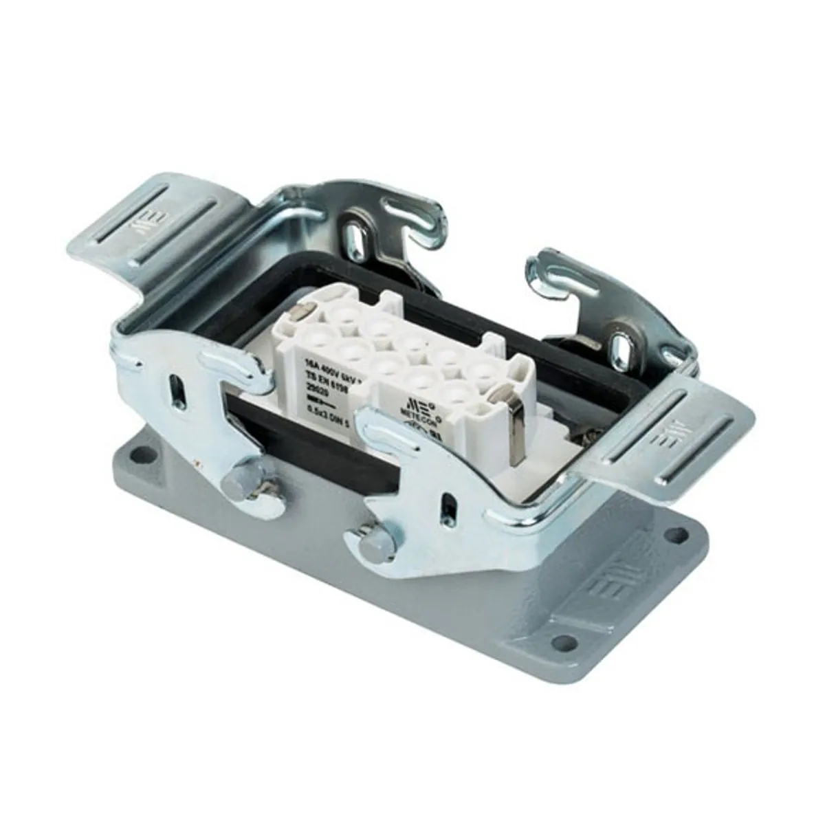 Mete Enerji 403020S 10x16A Multi-Contact Machine Socket Metal Latch