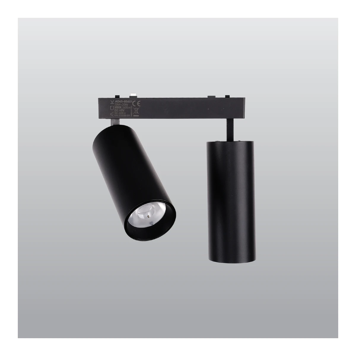 ACK AD45-05401 48V Magnetik Ray Armatürü 20W + 20W 3000K Siyah — temsili üretici aile görseli