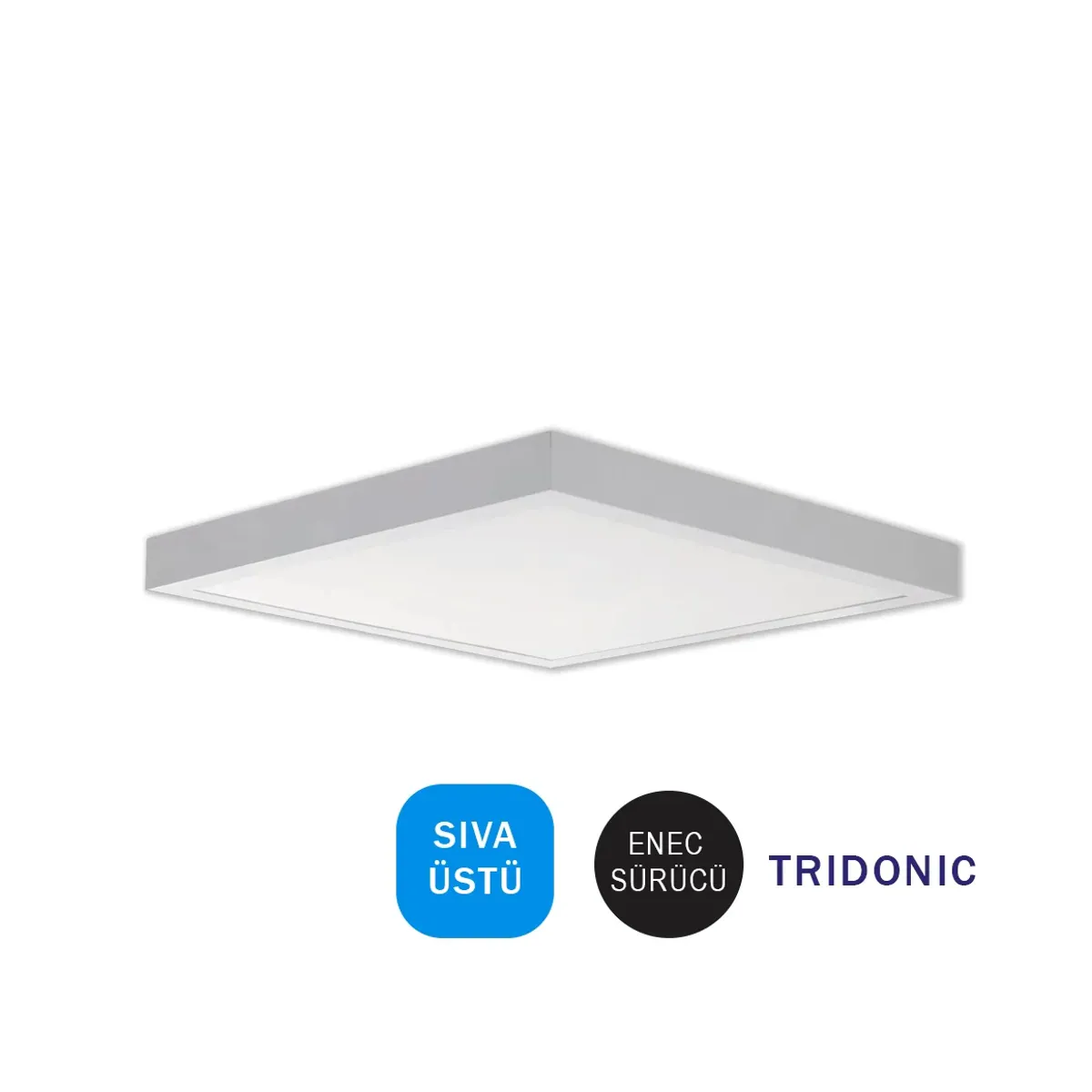 16W Surface-Mounted 30x30 Square 3000 K with ENEC Driver - TSE Lumia-S Series Backlight LED Panel Luminaire