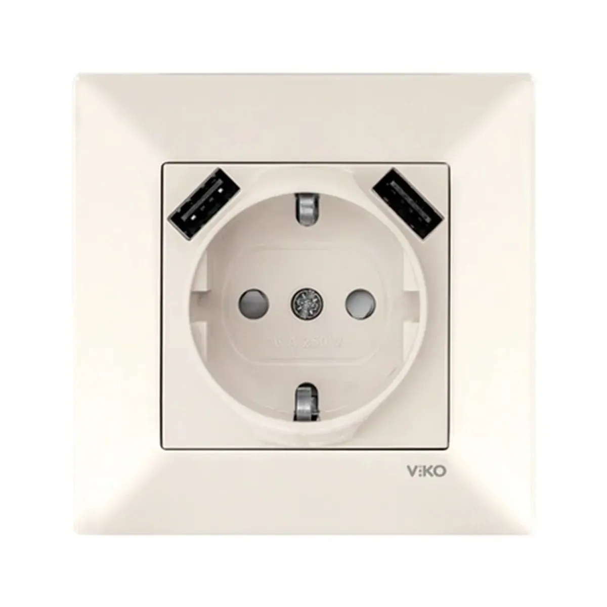 Viko Karre Meridian Krem USB Şarj Prizi 5V-2A