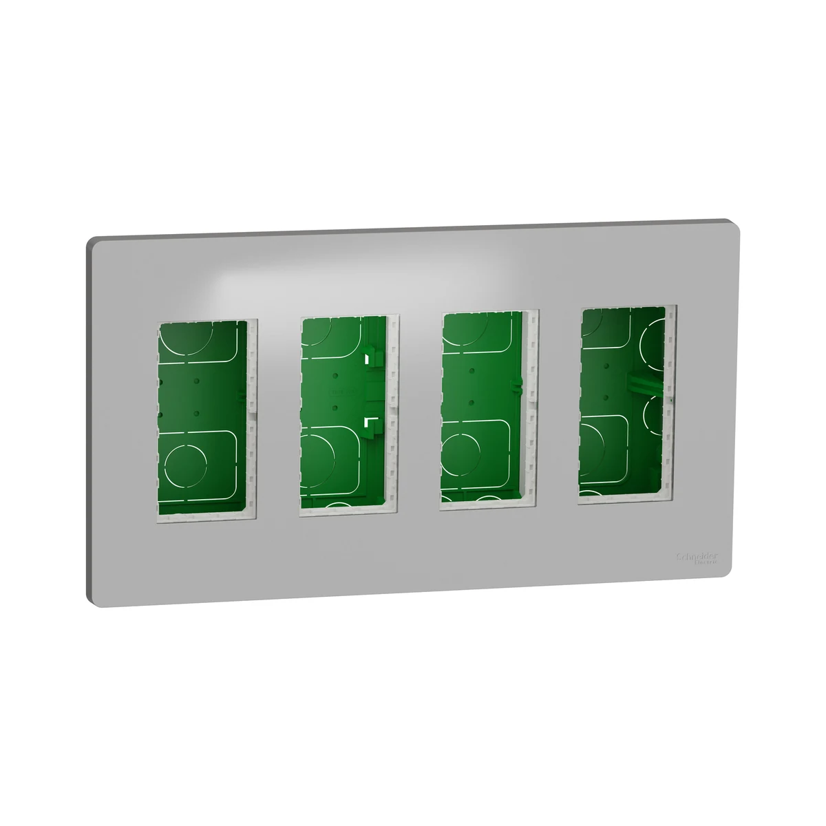 Schneider Electric NU174418 4-Column x 4-Module Workstation Flush-Mount, White
