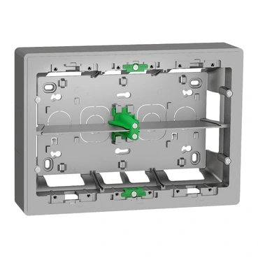 Schneider Electric NU821830 2-Row x 8-Module Surface-Mount Box, Aluminum