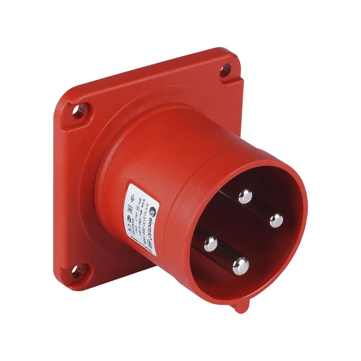 TP Elektrik 3131-320-1600 CEE 4x63A Makine Fişi (düz) (100x100), IP 44, 6h