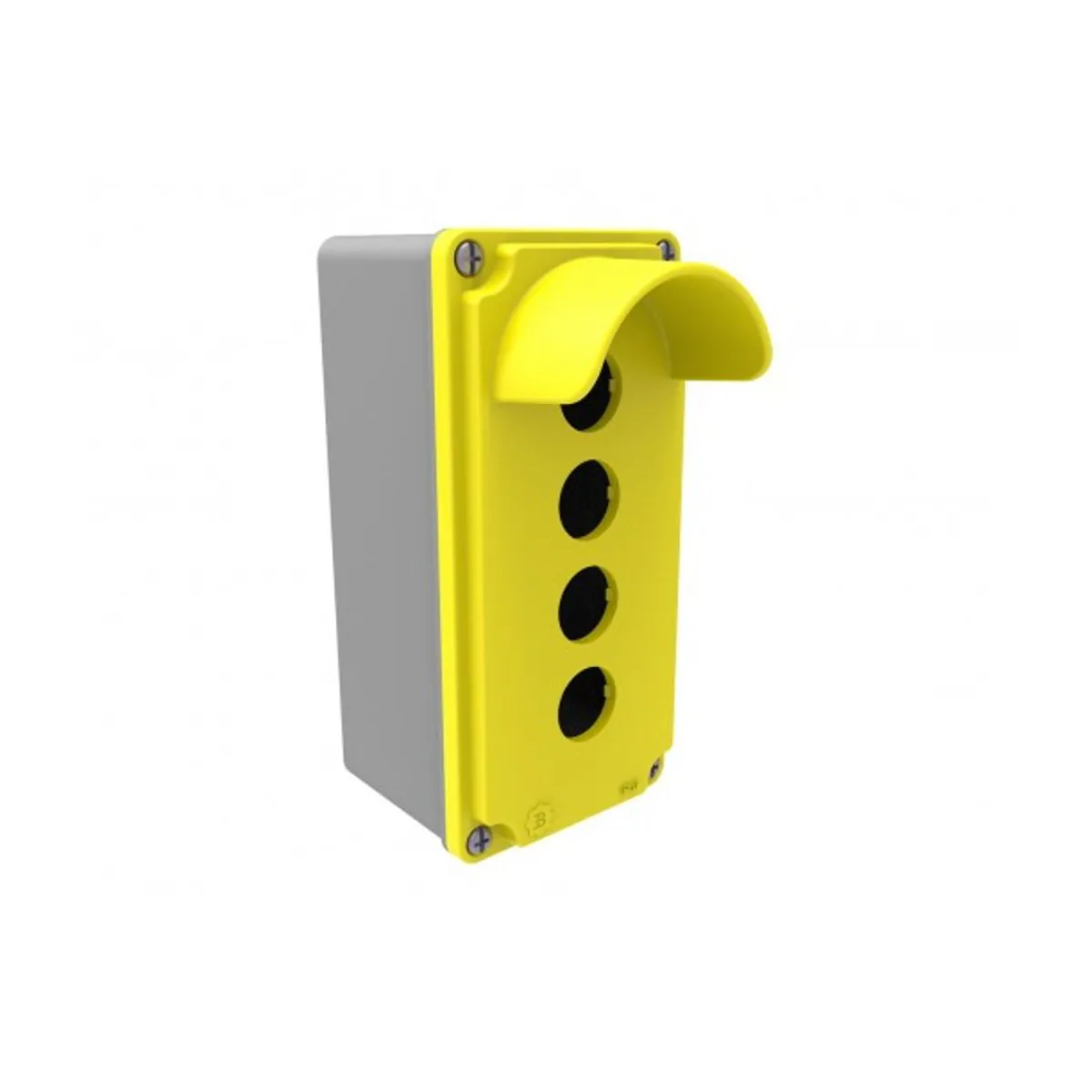 Bemis BT4-3071-0017 Aluminum 4-Button Protected Box IP67 80x170x73 Yellow