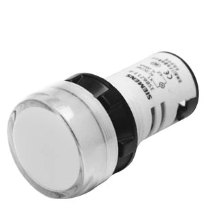 Siemens 3SB6213-6AA60-1AA0 Pilot Light White 24 AC/DC