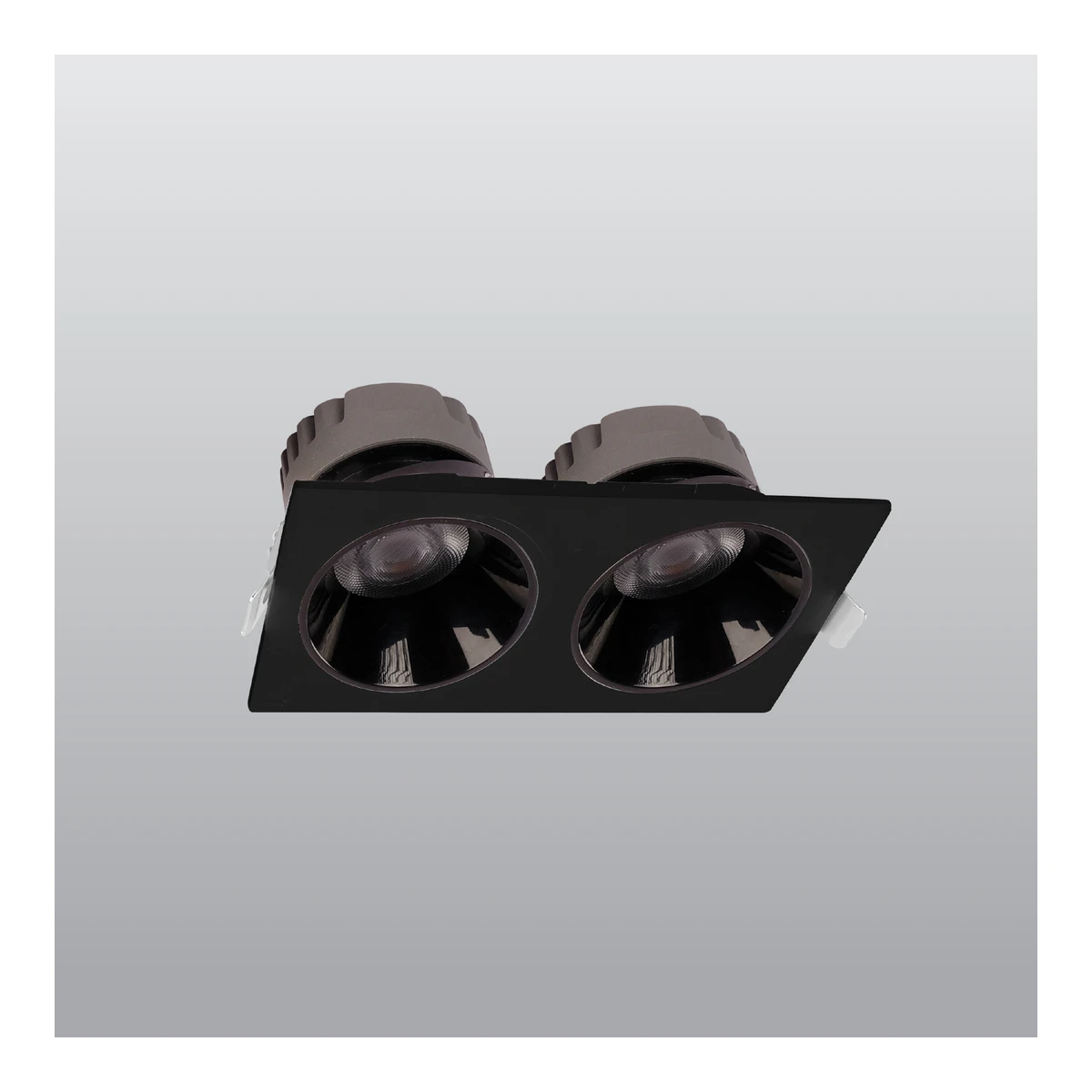 ACK AD10-01611 Flush-Mounted LED Spot Luminaire 2 x 10W 4000K Black