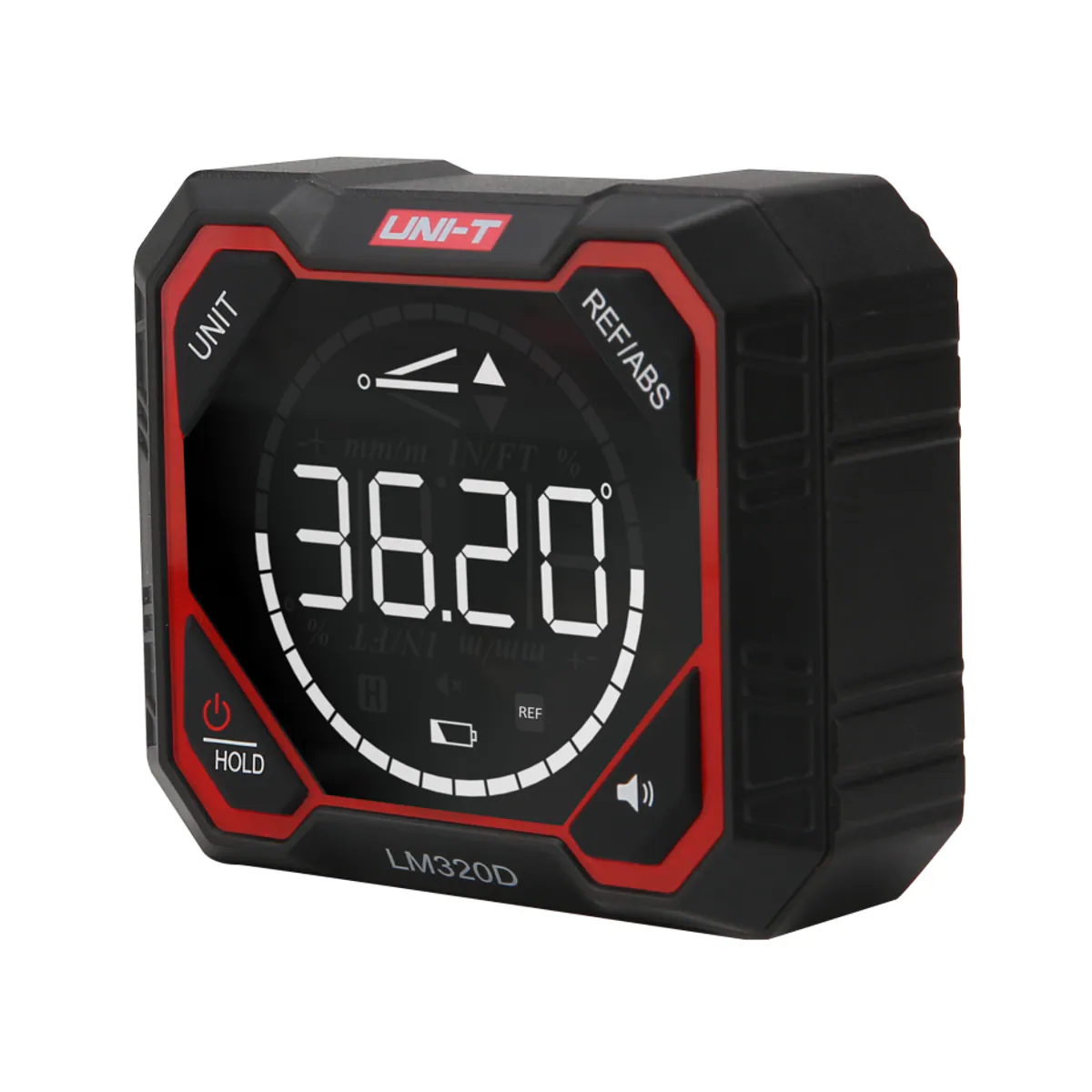 Unit LM320F 4 x 90° ±0.2° Digital Angle Meter with 3-line Laser and Four-sided Magnetic Base