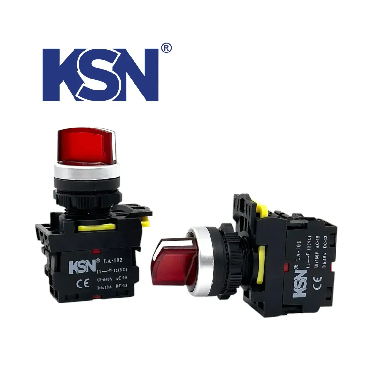 Işıklı Kalıcı 0-I Kırmızı Mandal Buton 1nc 220V AC/DC 22mm