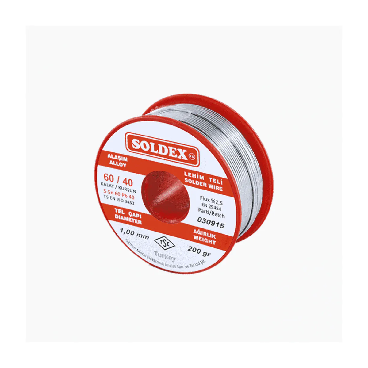 Soldex 60/40 1,00 mm lehim teli 200 gr makara