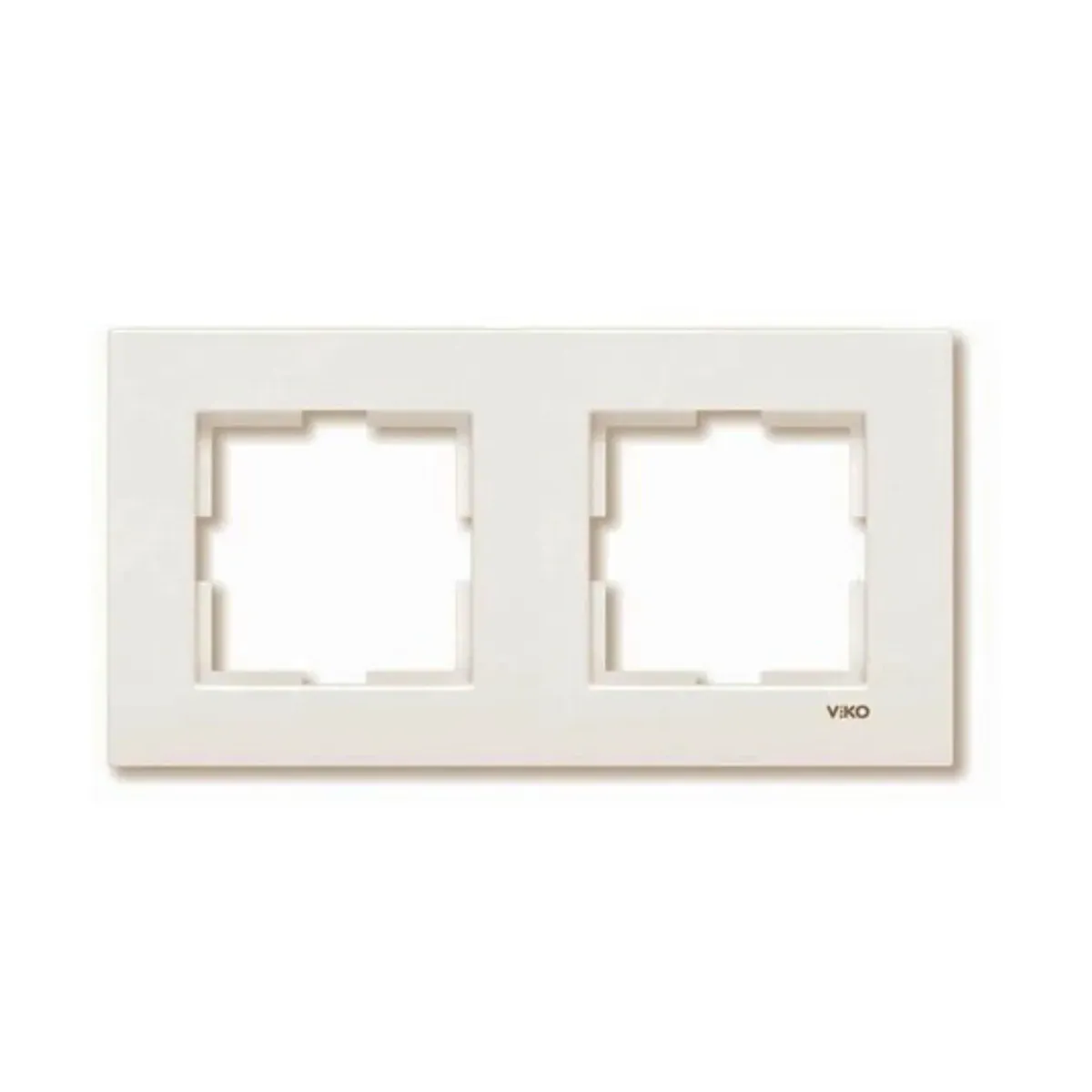Viko Karre 55 Cream 2-Gang Horizontal Frame