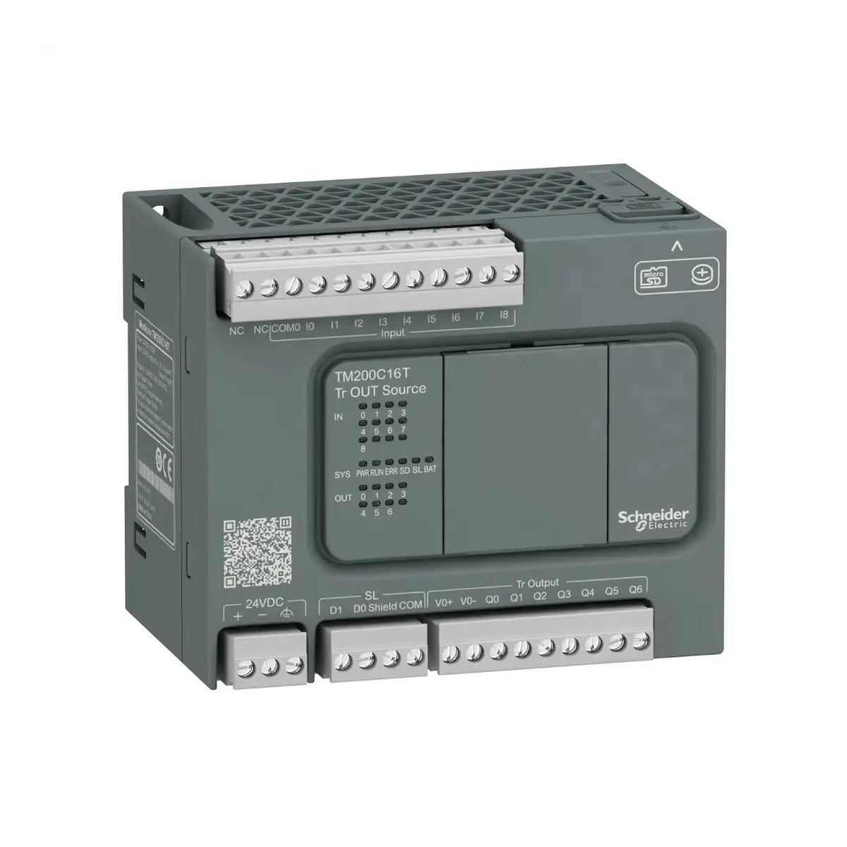 Schneider Electric TM200C16T M200 PLC, 9 DI, 7 DO Transistor