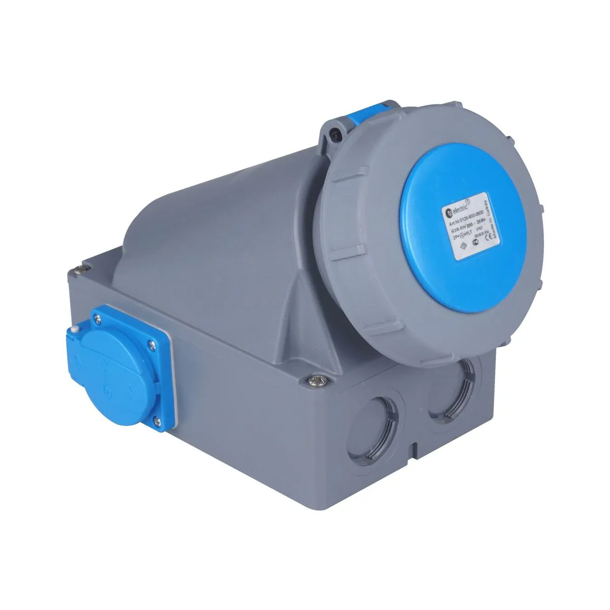 TP Elektrik 3129-500-0900 CEE 3x63A Kombi Duvar Prizi (duvar prizi + 2 adet pano prizi), IP 67, 6h
