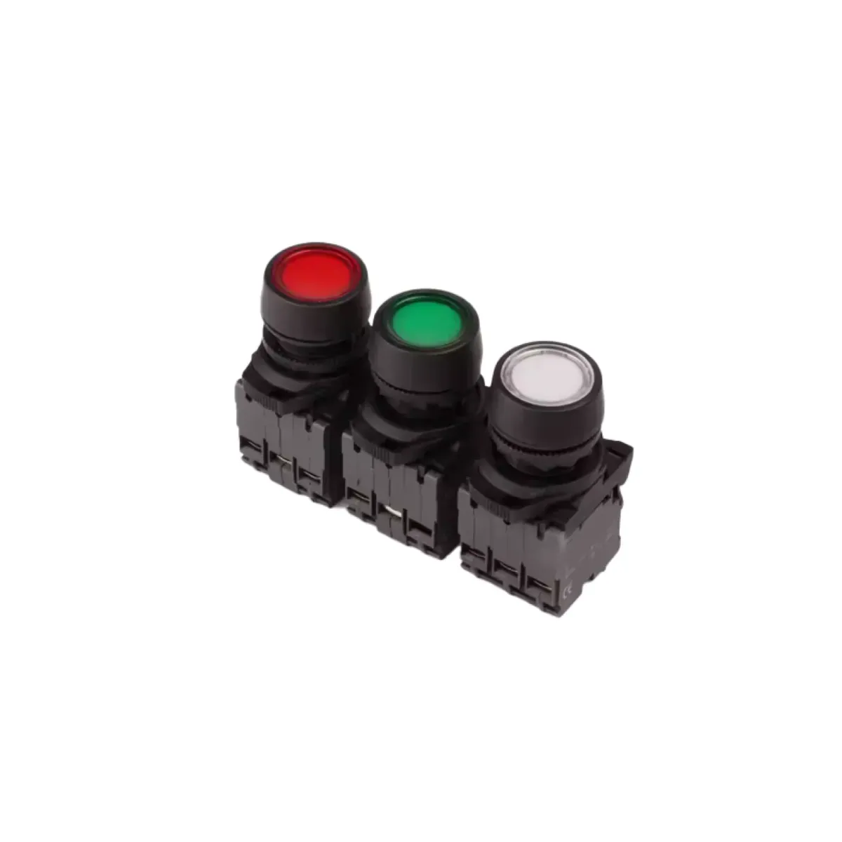 Isıso ISP-AW36M5 Spring-Return Push Button, Blue, 1 NO + 1 NC, Illuminated, 220 V AC, Plastic Series