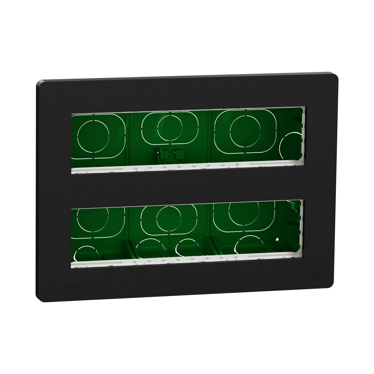 Schneider Electric NU171854 2-Row x 8-Module Workstation Flush-Mounted, Anthracite