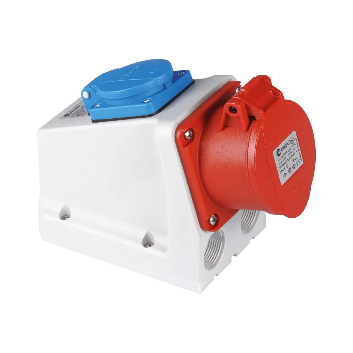 TP Elektrik 3105-600-1600 CEE 5x16A Kombi Duvar Prizi, IP 44, 6h