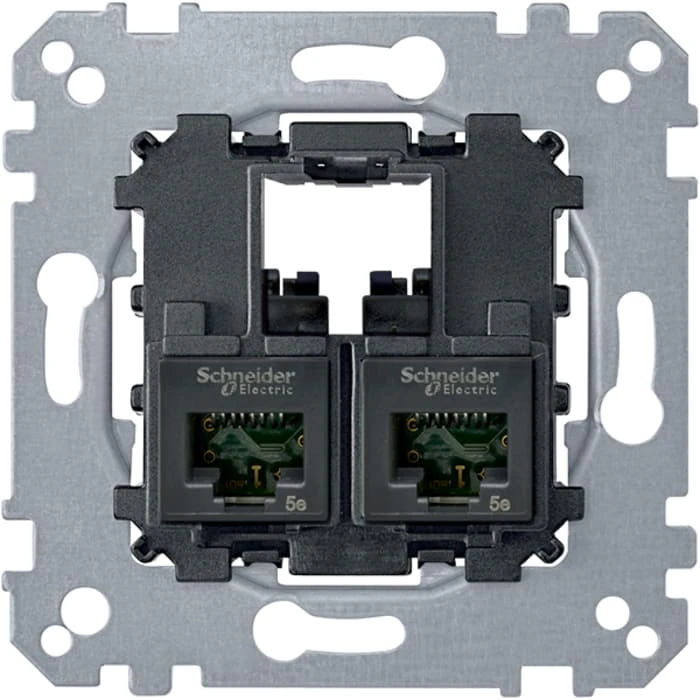 Schneider Electric MTN4575-0002 Merten SE 2xRJ45 Cat5e UTP Connector Mechanism