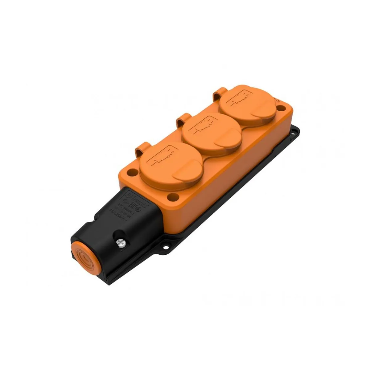 Bemis BV4-1402-3613 Rubber Triple Group Socket (Orange) 16 A 2P+E IP54