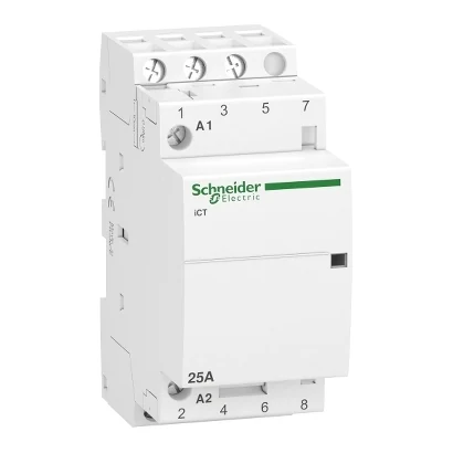 Schneider Electric A9C20833 iCT Silent Contactors, 25A 3NO 220-240 VAC