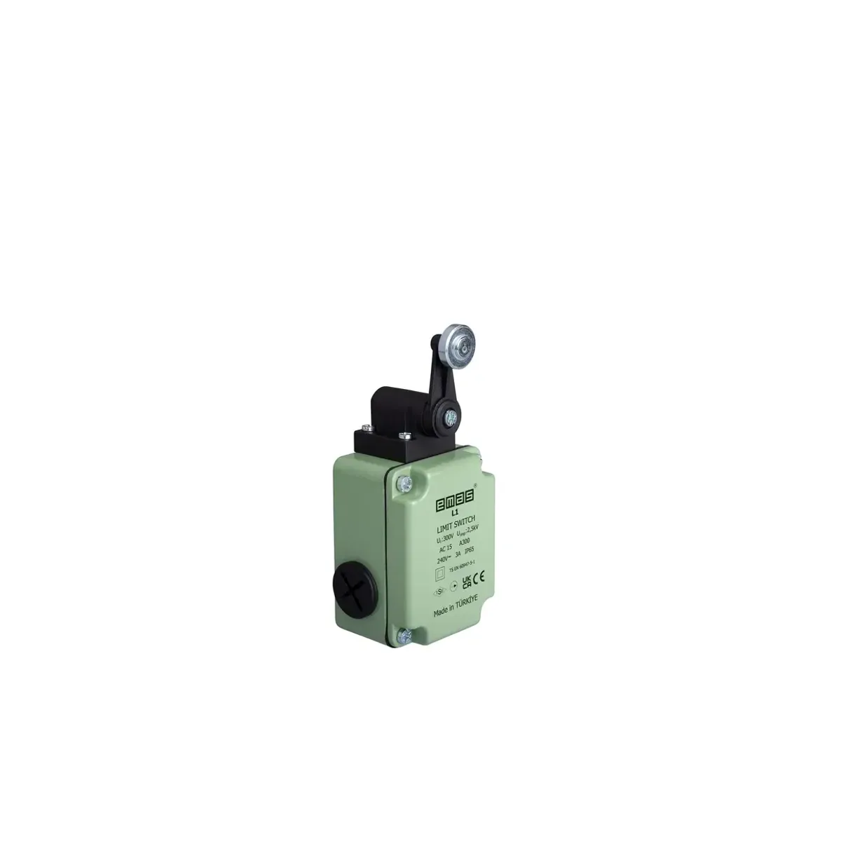 Emas Metal Gövde Metal Kollu Makara Çift Yön Ani Hareketli 1NO+1NC Sınır Şalter 18mm L1K13MEM121