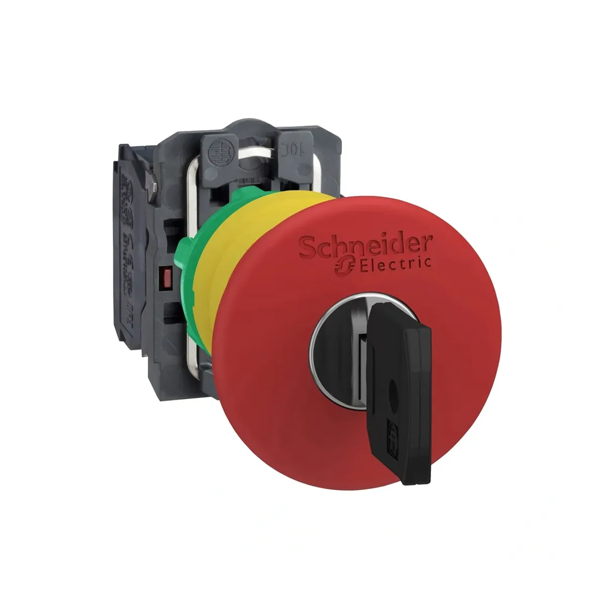 Schneider XB5AS9445 Emergency Stop Button Key Release 1NO+1NC Plastic 40mm