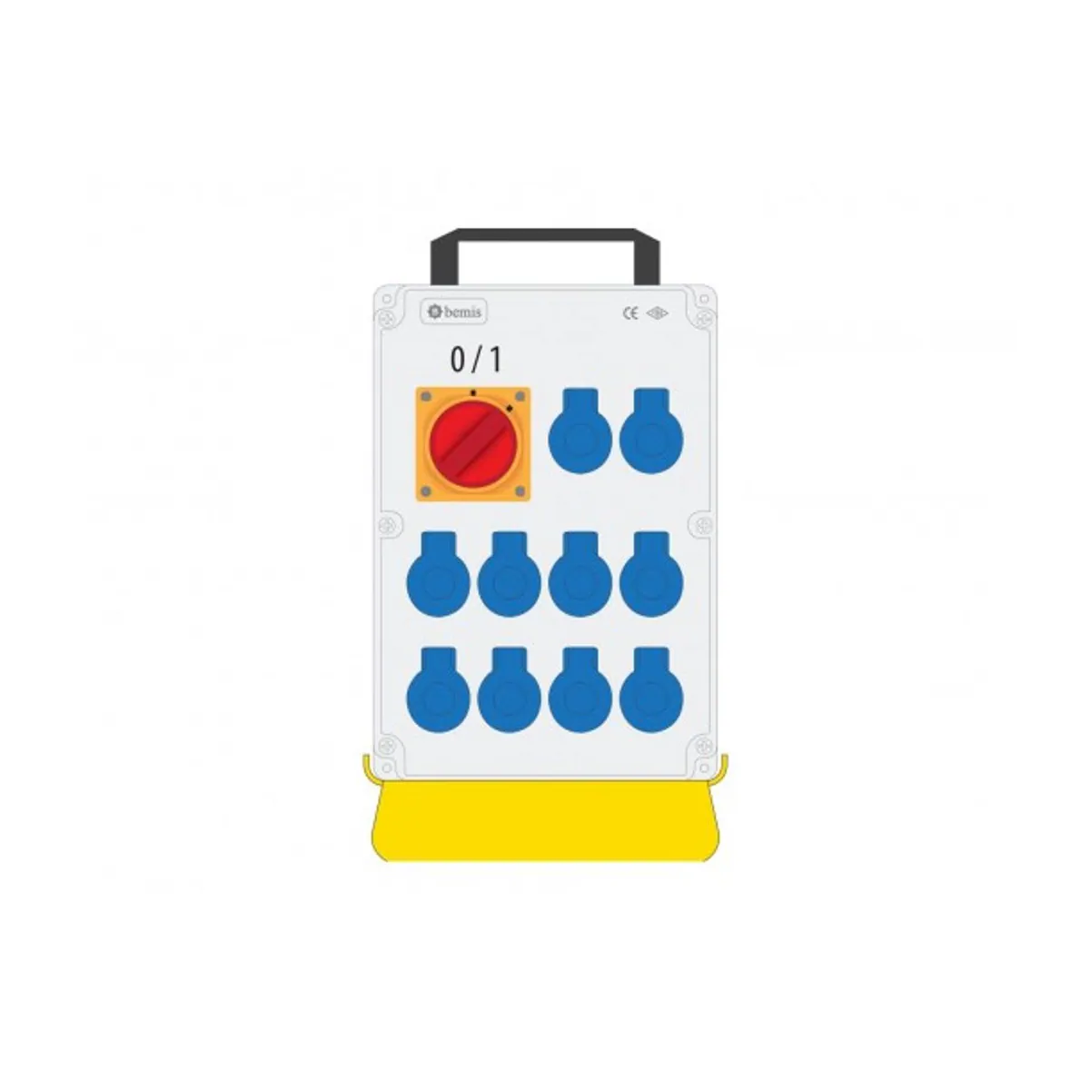 Bemis BKP-8250-5022 Powerbox Socket Box with Support Legs and Handle IP44 210x300x90mm