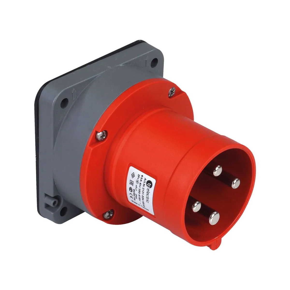 TP Elektrik 3131-324-1610 4x63A Alpha - Machine Plug, IP 44, 6h
