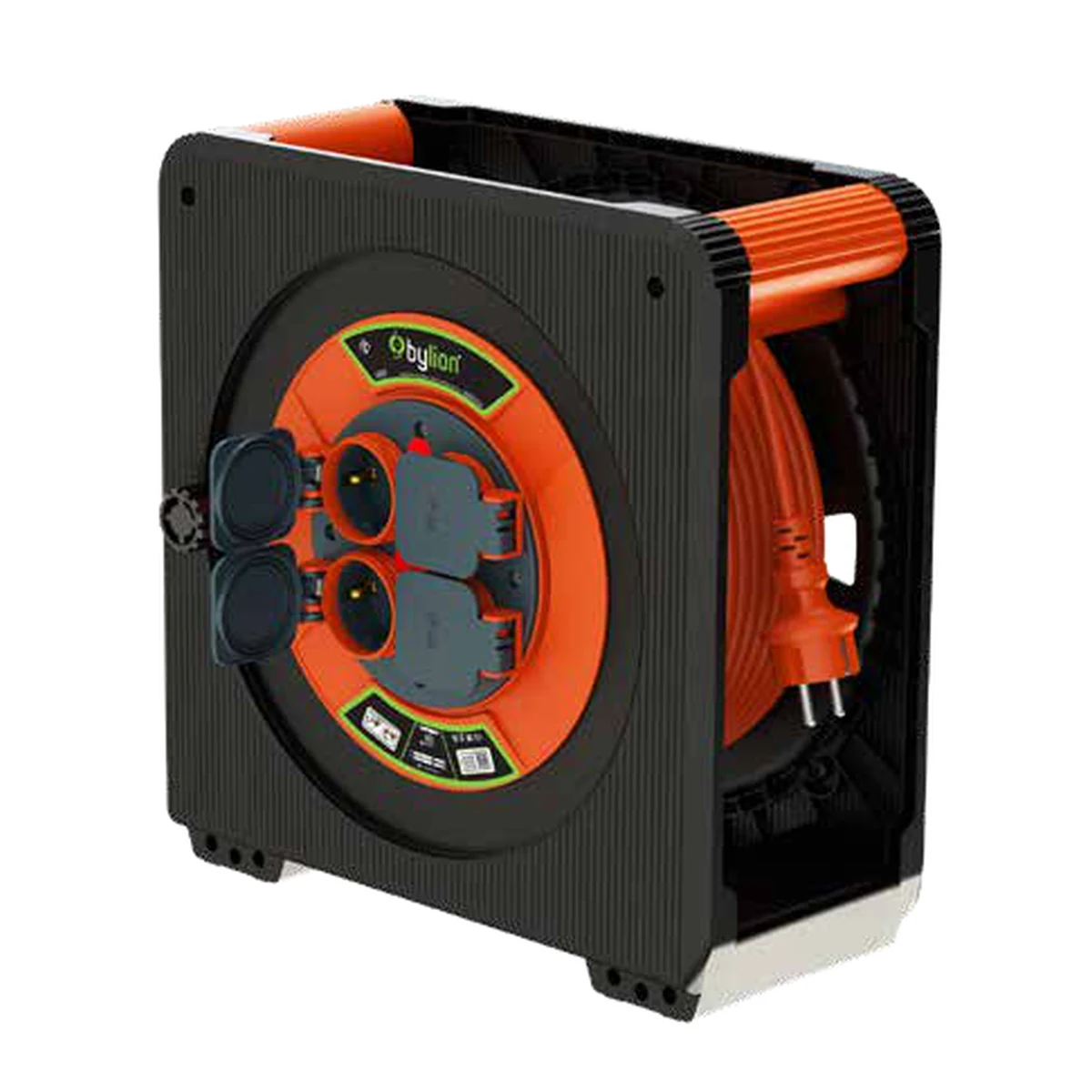 Bylion 107-300-1330 PMPC-30325-F Cassette-Type Cable Reel 30 m 3G2.5 Type F (Schuko) IP44 Black