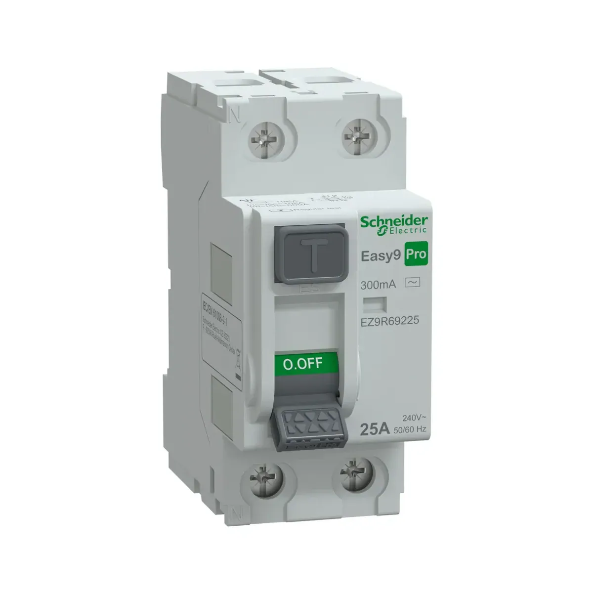Schneider EZ9R69225 Easy9 Kaçak Akım Rölesi 2 Kutup 25A 300mA AC Tipi 240V
