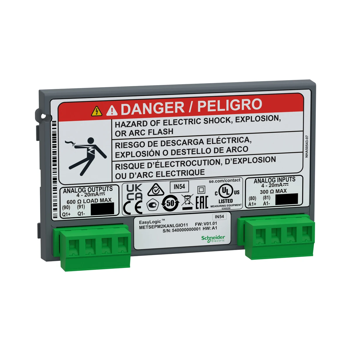 Schneider Electric METSEPM2KANLGIO11 PM2x30 Analog IO Module 1-IO 14