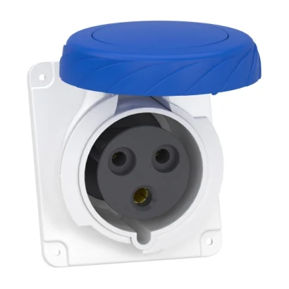 Schneider Electric PKF32F723 3x32A, Single-Phase, 2P+T, IP67, SCREW, Angled Machine Socket