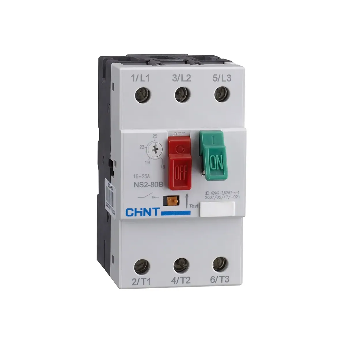Chint NS2X Serisi 3 Kutup 63-80A Termik Manyetik 220V AC Motor Koruma Şalteri NS2-80B