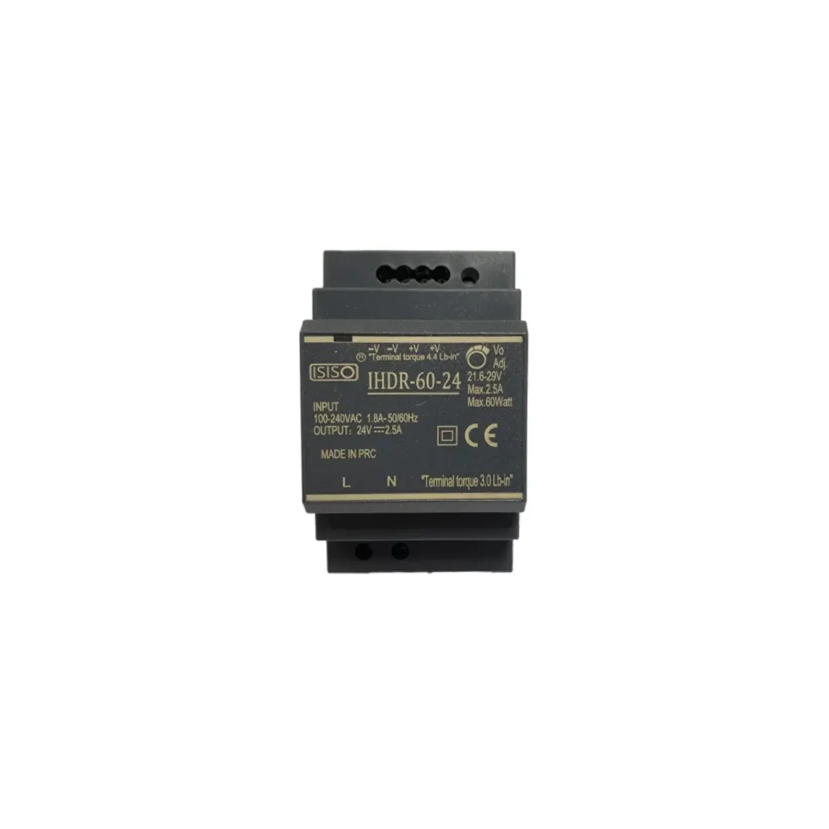 Isıso IHDR-60-24 Güç Kaynağı, 60 W, 24 V DC, 2,5 A (temsili görsel)